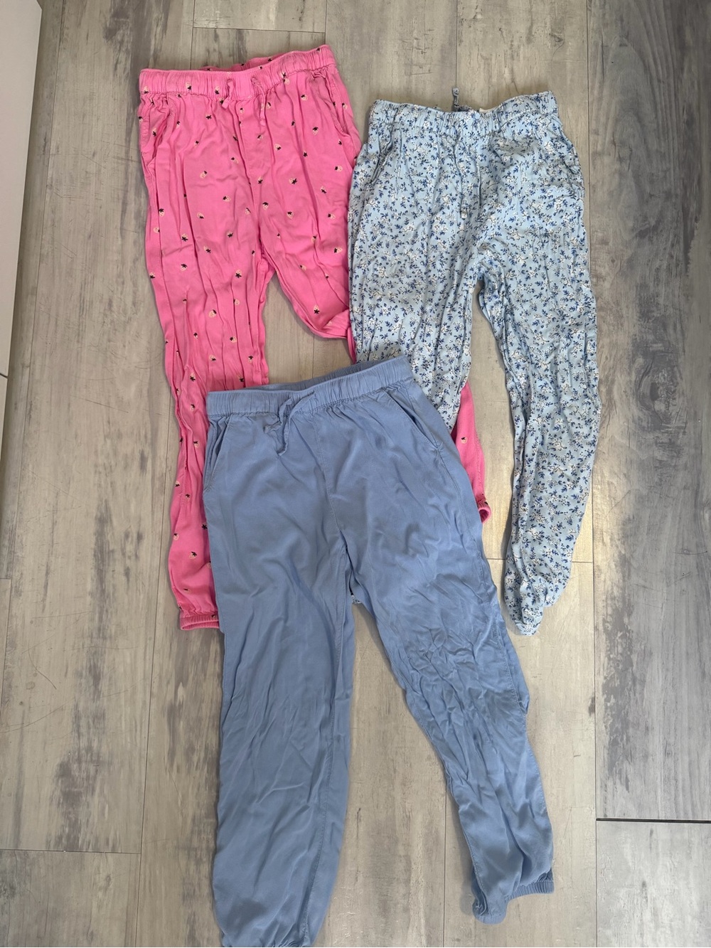 H&M Light Blue Elastic Waist Lounge Pants 3 pack